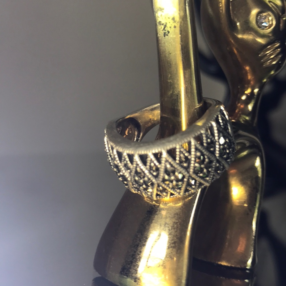 Sterling silver marcasite ring